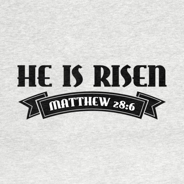 He is Risen Shirt Resurrection Christian Easter by Therapy for Christians